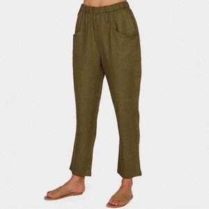 Mate the label linen olive pants